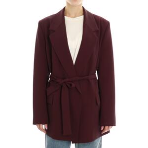 GIACCA CON CINTURA VICOLO BORDEAUX